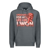 Rock i fought for my life and i won uterine cancer peac Premium Hoodie - texasbilliewilder