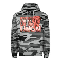 Slate Camo i fought for my life and i won uterine cancer peac Premium Hoodie - texasbilliewilder