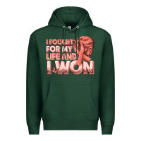 Sports Green i fought for my life and i won uterine cancer peac Premium Hoodie - texasbilliewilder