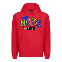 Red autism nurse life Premium Hoodie - texasbilliewilder