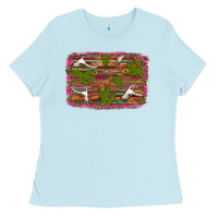 Baby Blue cinco de mayo bullskull and cactus Ladies Tee - Artiststas