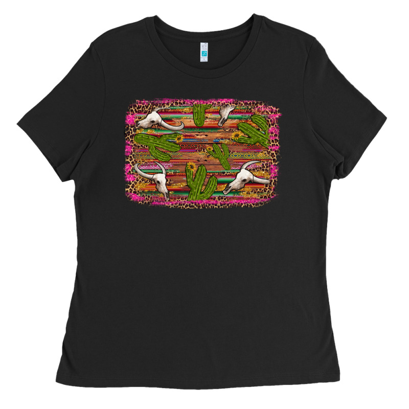 Cinco De Mayo Bullskull And Cactus Ladies Tee by Artiststas | Teevron