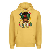 Antique Gold registrar life afro messy bun Premium Hoodie - texasbilliewilder