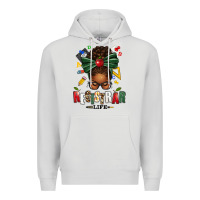 Dove Grey registrar life afro messy bun Premium Hoodie - texasbilliewilder