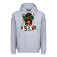 Heather Grey registrar life afro messy bun Premium Hoodie - texasbilliewilder