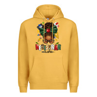 Mustard registrar life afro messy bun Premium Hoodie - texasbilliewilder