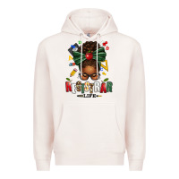 Pale Pink registrar life afro messy bun Premium Hoodie - texasbilliewilder