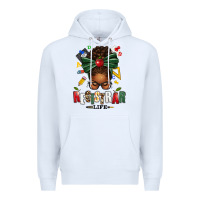 White registrar life afro messy bun Premium Hoodie - texasbilliewilder