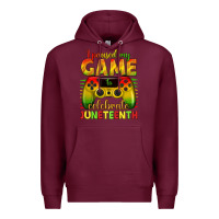 Burgundy I paused my game celebrate Juneteenth Premium Hoodie - texasbilliewilder