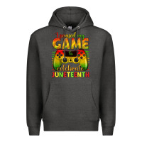 Charcoal Heather I paused my game celebrate Juneteenth Premium Hoodie - texasbilliewilder