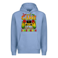 Colony Blue I paused my game celebrate Juneteenth Premium Hoodie - texasbilliewilder