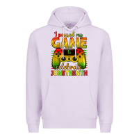 Lilac I paused my game celebrate Juneteenth Premium Hoodie - texasbilliewilder