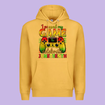Premium Hoodie I paused my game celebrate Juneteenth