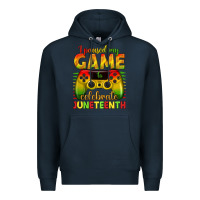 Navy I paused my game celebrate Juneteenth Premium Hoodie - texasbilliewilder