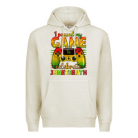 Oatmeal Heather I paused my game celebrate Juneteenth Premium Hoodie - texasbilliewilder