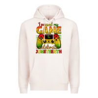 Pale Pink I paused my game celebrate Juneteenth Premium Hoodie - texasbilliewilder