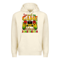 Sandshell I paused my game celebrate Juneteenth Premium Hoodie - texasbilliewilder