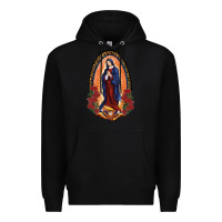 Black Our Lady Of Guadalupe Premium Hoodie - RanaPortraitStore