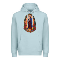 Blue Mist Our Lady Of Guadalupe Premium Hoodie - RanaPortraitStore