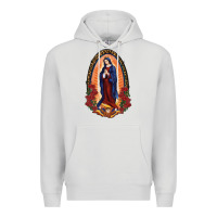 Dove Grey Our Lady Of Guadalupe Premium Hoodie - RanaPortraitStore