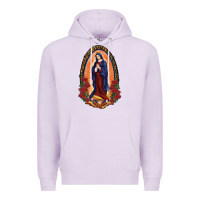 Lilac Our Lady Of Guadalupe Premium Hoodie - RanaPortraitStore