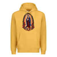 Mustard Our Lady Of Guadalupe Premium Hoodie - RanaPortraitStore