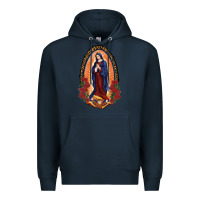 Navy Our Lady Of Guadalupe Premium Hoodie - RanaPortraitStore