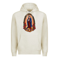 Oatmeal Heather Our Lady Of Guadalupe Premium Hoodie - RanaPortraitStore