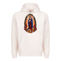 Pale Pink Our Lady Of Guadalupe Premium Hoodie - RanaPortraitStore