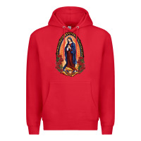 Red Our Lady Of Guadalupe Premium Hoodie - RanaPortraitStore