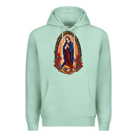 Seafoam Our Lady Of Guadalupe Premium Hoodie - RanaPortraitStore