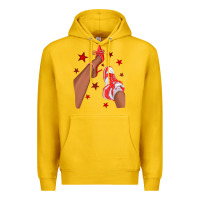 Lemon Bright Red Afro Girl Sneakers and Heels Premium Hoodie - texasbilliewilder