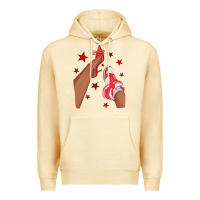 Pina Colada Bright Red Afro Girl Sneakers and Heels Premium Hoodie - texasbilliewilder