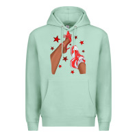 Bright Red Afro Girl Sneakers And Heels Premium Hoodie | Teevron