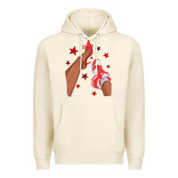 Tofu Bright Red Afro Girl Sneakers and Heels Premium Hoodie - texasbilliewilder