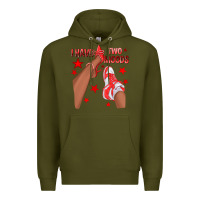 Army Green Bright Red I Have Two Moods Afro Girl Sneakers Premium Hoodie - texasbilliewilder