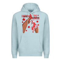 Blue Mist Bright Red I Have Two Moods Afro Girl Sneakers Premium Hoodie - texasbilliewilder