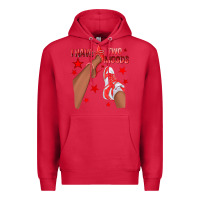 Cardinal Bright Red I Have Two Moods Afro Girl Sneakers Premium Hoodie - texasbilliewilder