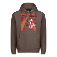 Coffee Bright Red I Have Two Moods Afro Girl Sneakers Premium Hoodie - texasbilliewilder