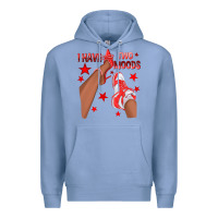 Colony Blue Bright Red I Have Two Moods Afro Girl Sneakers Premium Hoodie - texasbilliewilder