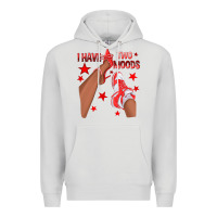 Dove Grey Bright Red I Have Two Moods Afro Girl Sneakers Premium Hoodie - texasbilliewilder