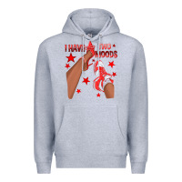 Heather Grey Bright Red I Have Two Moods Afro Girl Sneakers Premium Hoodie - texasbilliewilder
