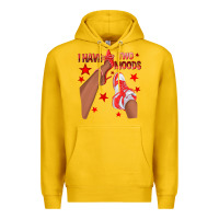 Lemon Bright Red I Have Two Moods Afro Girl Sneakers Premium Hoodie - texasbilliewilder