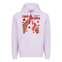 Lilac Bright Red I Have Two Moods Afro Girl Sneakers Premium Hoodie - texasbilliewilder