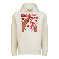 Oatmeal Heather Bright Red I Have Two Moods Afro Girl Sneakers Premium Hoodie - texasbilliewilder