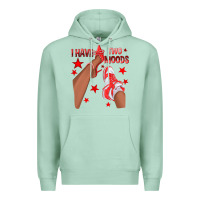 Seafoam Bright Red I Have Two Moods Afro Girl Sneakers Premium Hoodie - texasbilliewilder