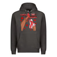 Smoke Bright Red I Have Two Moods Afro Girl Sneakers Premium Hoodie - texasbilliewilder
