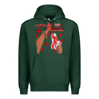 Sports Green Bright Red I Have Two Moods Afro Girl Sneakers Premium Hoodie - texasbilliewilder