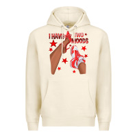 Tofu Bright Red I Have Two Moods Afro Girl Sneakers Premium Hoodie - texasbilliewilder