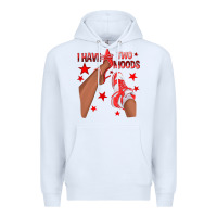 White Bright Red I Have Two Moods Afro Girl Sneakers Premium Hoodie - texasbilliewilder